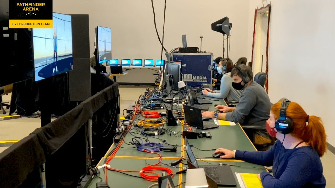 The live production team behind the broadcast